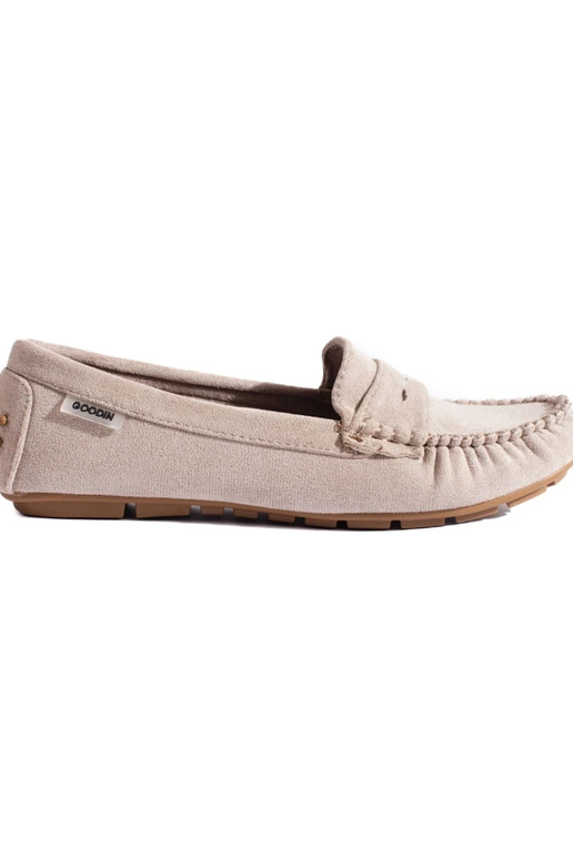 Wildleder-Damenmokassins Shelovet beige Wildleder-Damenmokassins Shelovet beige