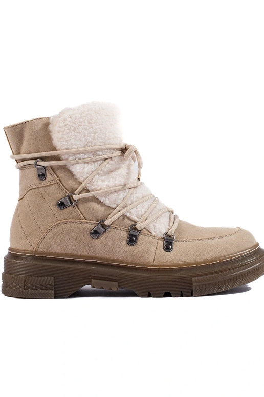 Damen-Schneestiefel in Beige mit...