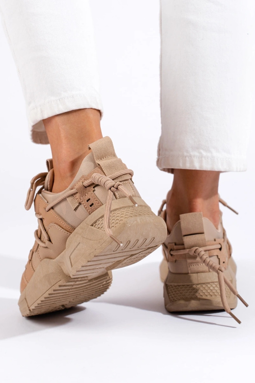 Beige Sneakers Modell Schuhe Shelovet
