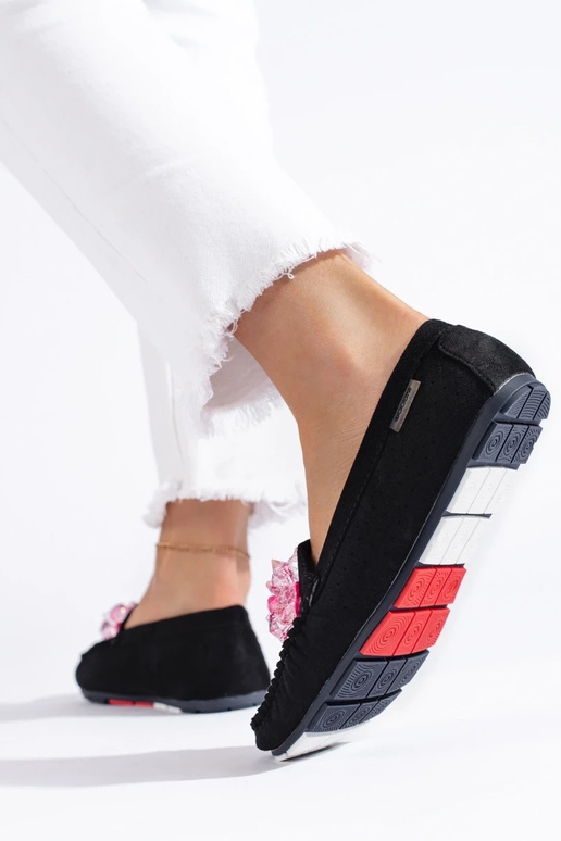 Shelovet Mokassins aus schwarzem...