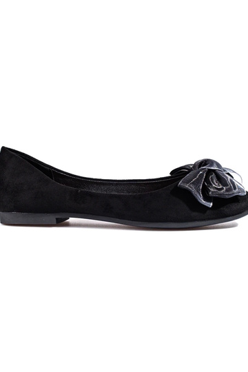 Wildleder-Ballerina mit...