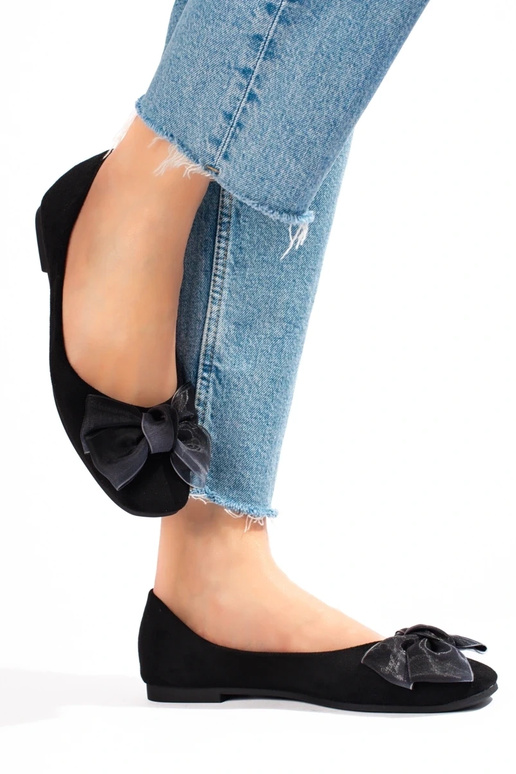 Wildleder-Ballerina mit Band Shelovet... Wildleder-Ballerina mit Band Shelovet...