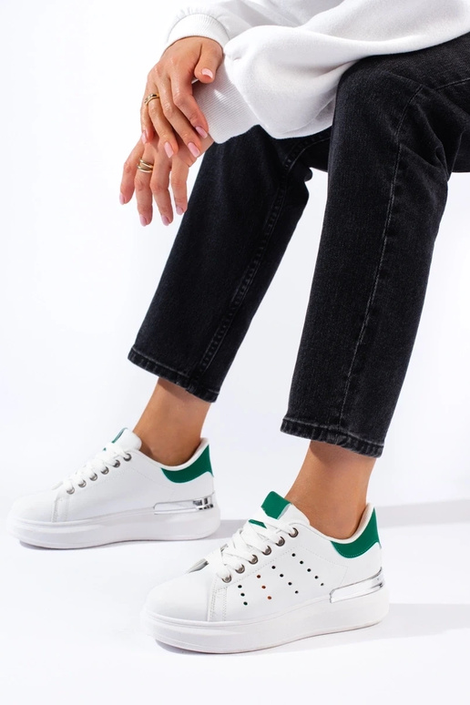 Weiße Sneakers-Modellschuhe mit...