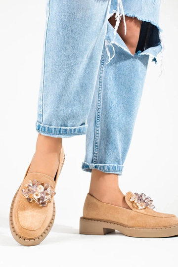 beige Wildledermokassins... 2