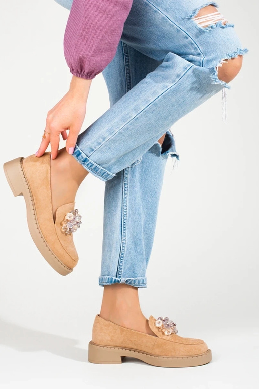 beige Wildledermokassins Potocki beige Wildledermokassins Potocki