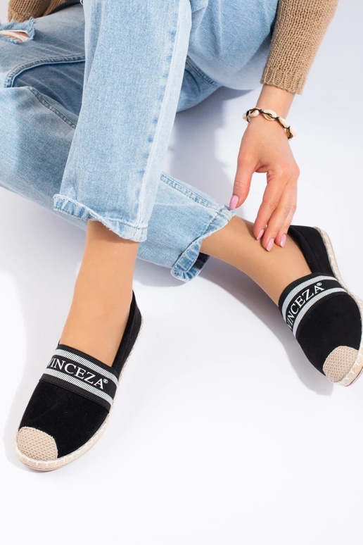 Wildleder-Espadrille schwarz Vinceza