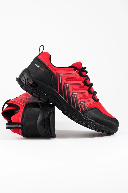 Herren-Wanderstiefel, rote Farbe, DK