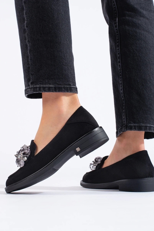 Potocki Damen-Mokassins aus schwarzem... Potocki Damen-Mokassins aus schwarzem...