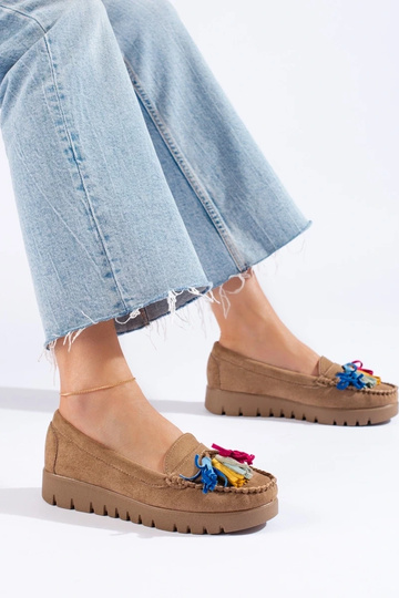 braune Wildledermokassins... 2