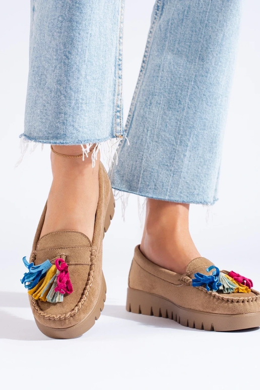 braune Wildledermokassins Boho Potocki braune Wildledermokassins Boho Potocki