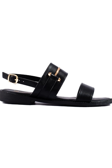 schwarze Sandalen mit...