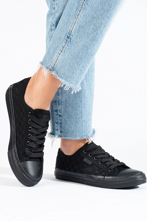 Schwarze klassische Damen-Sneakers...