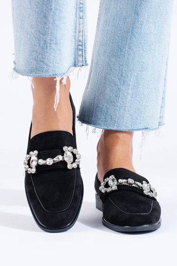 schwarze Wildledermokassins... 2