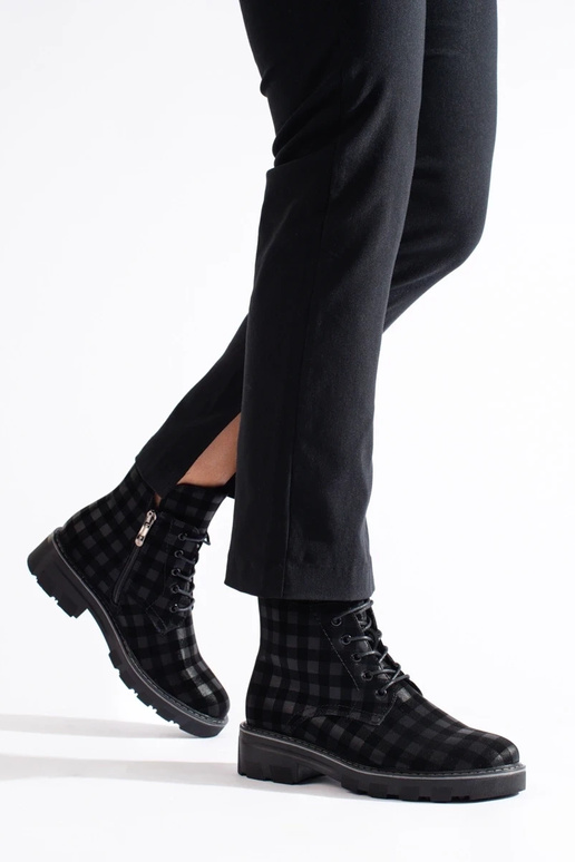 Damenstiefel mit Karomuster für Damen Damenstiefel mit Karomuster für Damen