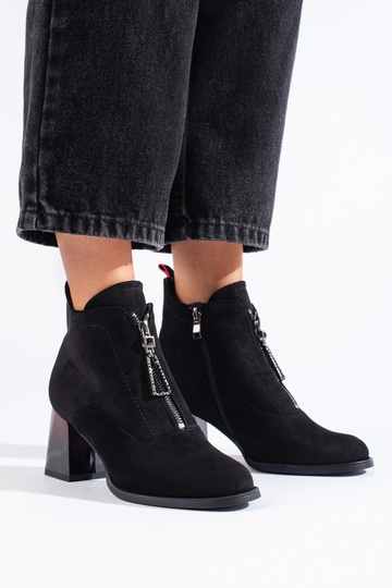 schwarze Wildlederstiefel 2
