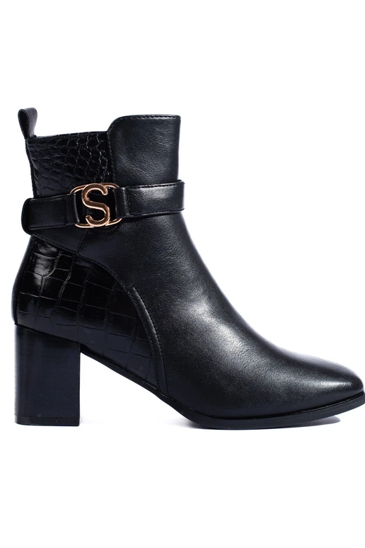 Elegante schwarze Damenschuhe mit Absatz