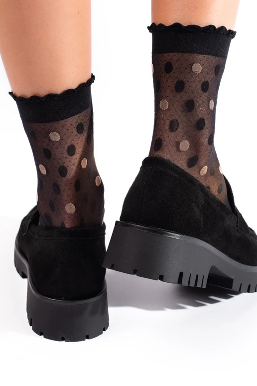 Wildledermokassins mit massivem... Wildledermokassins mit massivem...