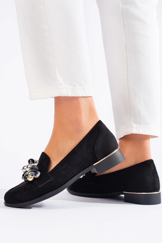 schwarze Lords-Modellschuhe mit...