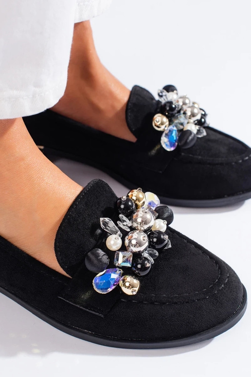 schwarze Lords-Modellschuhe mit...