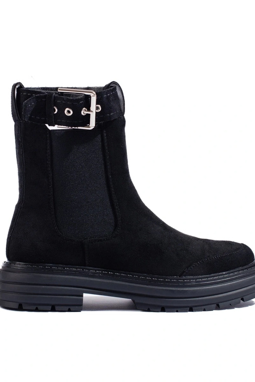 schwarze Wildlederschuhe mit Schnallen schwarze Wildlederschuhe mit Schnallen