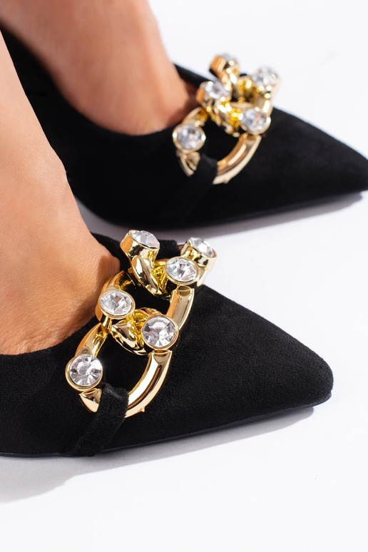 schwarze Wildleder High Heels mit... schwarze Wildleder High Heels mit...