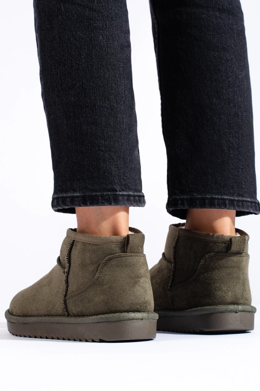 Khakifarbene Damen-Schneestiefel