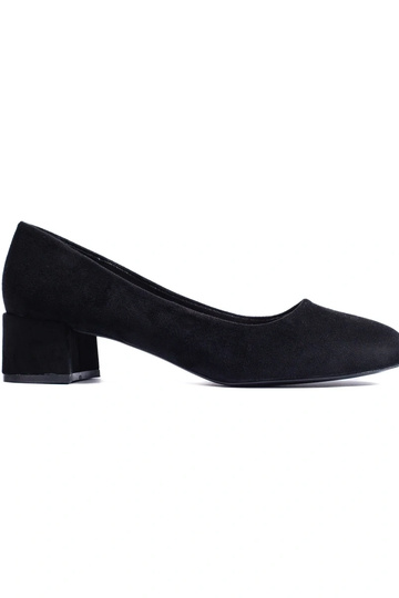 Schwarze Wildleder-High-Heels