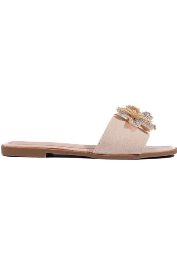 Beige Hausschuhe
