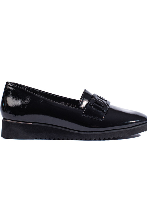 Schwarze Damen-Lords-Stil Schuhe mit...