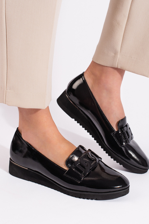 Schwarze Damen-Lords-Stil Schuhe mit...