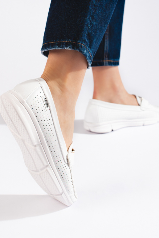 weiße Damenmokassins weiße Damenmokassins