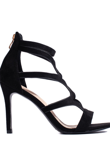 schwarze Sandalen mit...