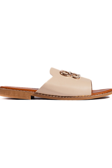 Beige Hausschuhe