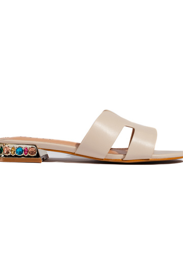 Beige Hausschuhe