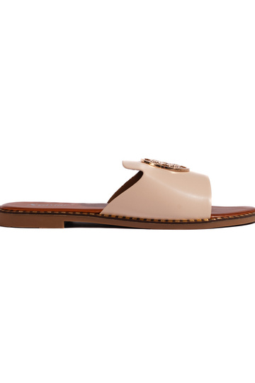 Beige Hausschuhe