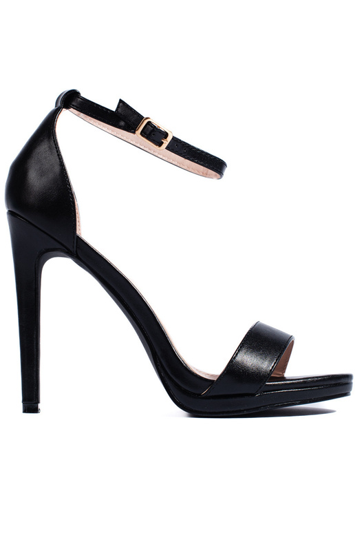 schwarze Sandalen mit hohem Absatz schwarze Sandalen mit hohem Absatz