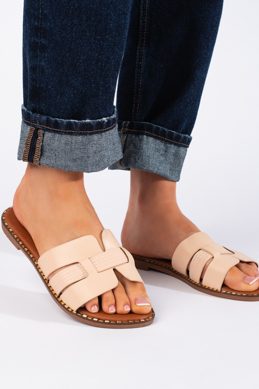 Beige Hausschuhe Beige Hausschuhe