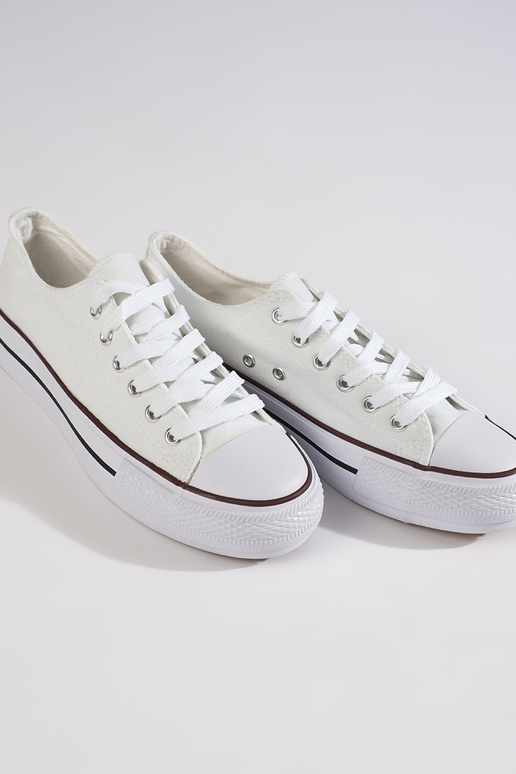 Weiße klassische Damen-Sneakers mit...