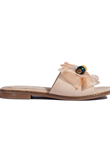 Beige Hausschuhe