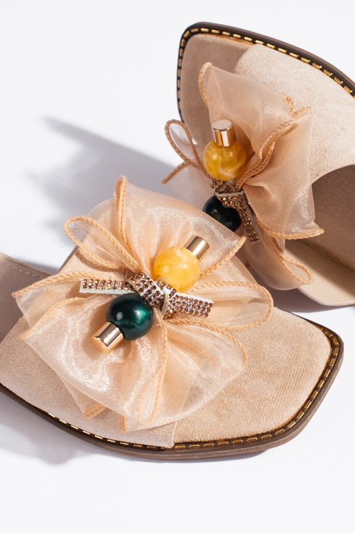 Beige Hausschuhe Beige Hausschuhe