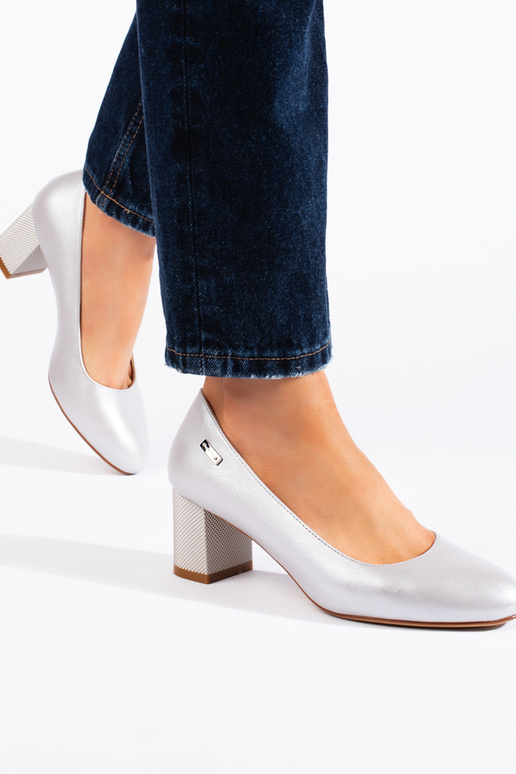 Sergio Leone High Heels mit silbernen...