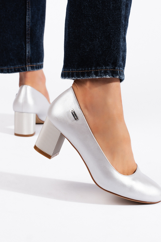 Sergio Leone High Heels mit silbernen...