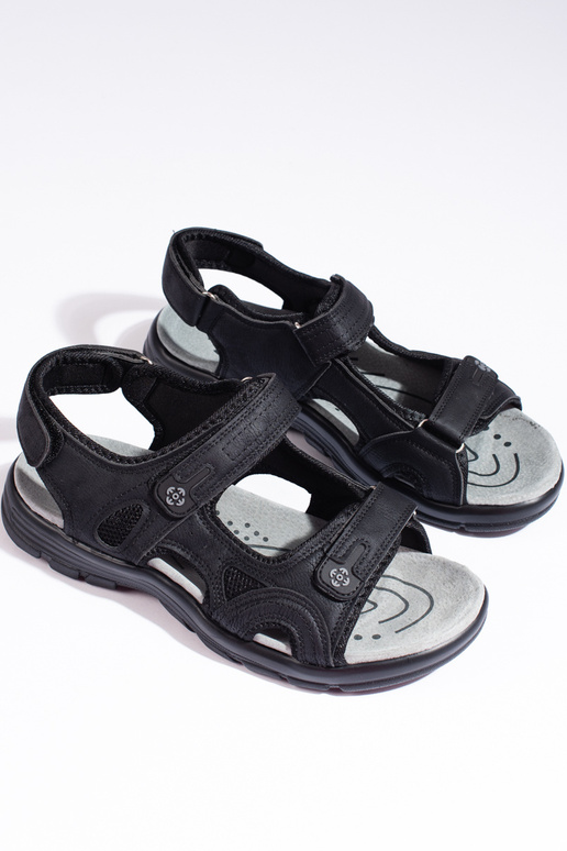 schwarze Sandalen