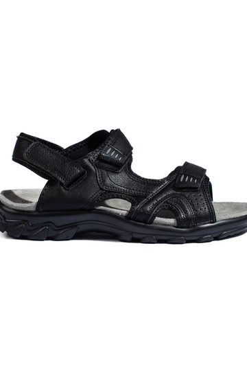 schwarze Sandalen