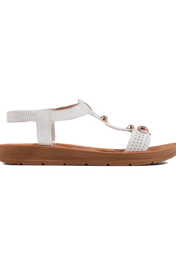 weiße Sandalen mit...