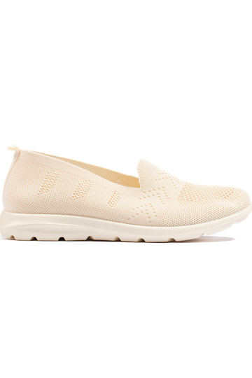 Beiger Textil-Slipper für...