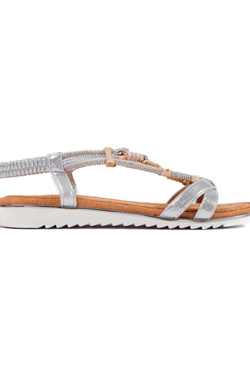 silberne Sandalen