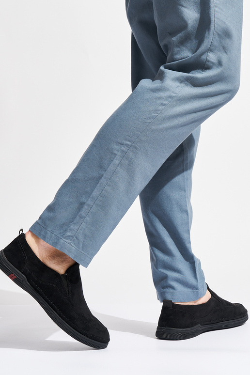 schwarze Mokassins für Herren