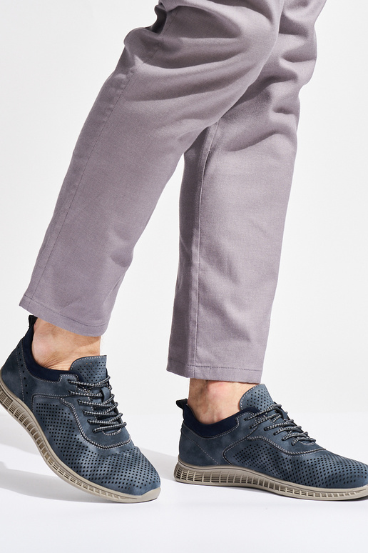 Blaue Herrenstiefeletten mit...