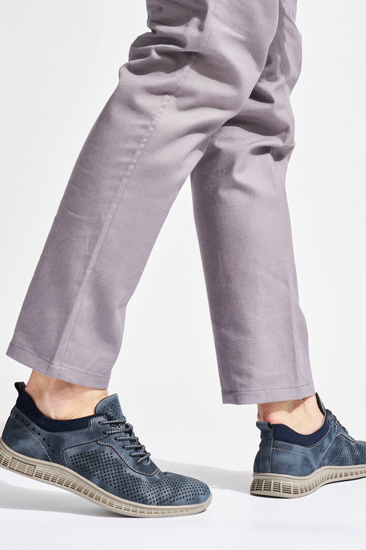 Blaue Herrenstiefeletten mit...